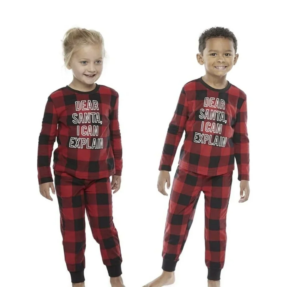 Family Matching Christmas Pajamas Set Couples Kids Size 2T unisex